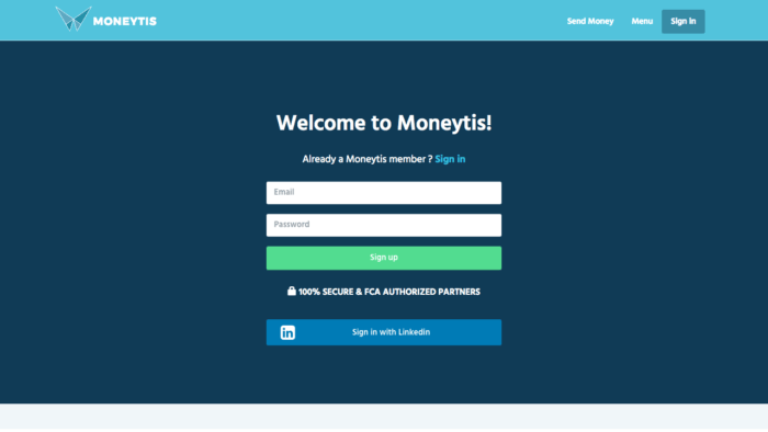 Moneytis Signup