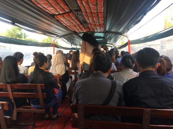inside Khlong Saen Seab Express Boats