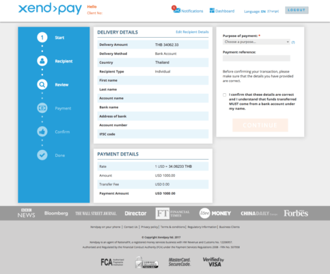 XendPay Transfer