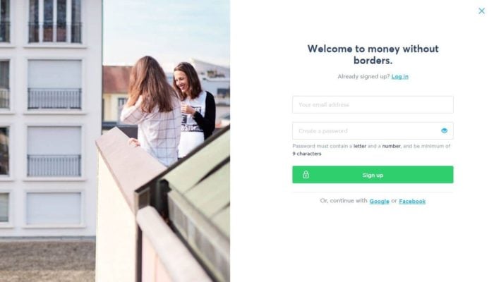 TransferWise Signup