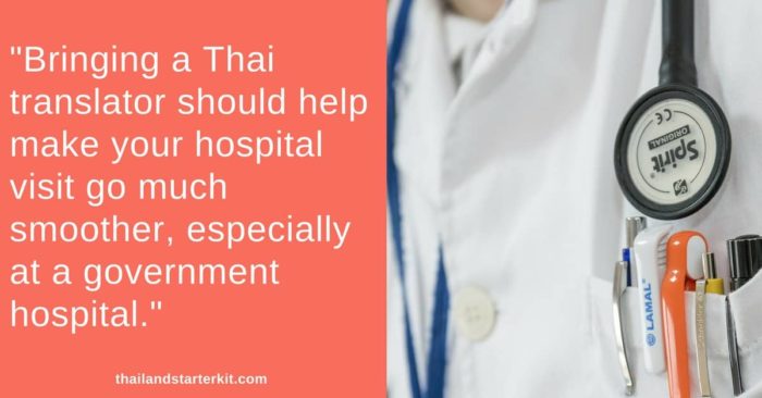 bring a thai translator to hospital