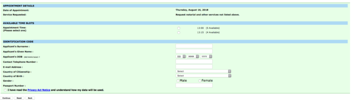 How to set up an appointment at the US Embassy in Thailand.