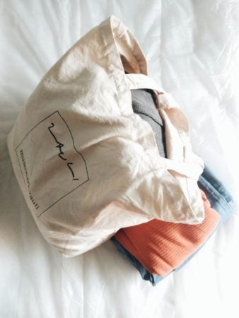 A packed bag.