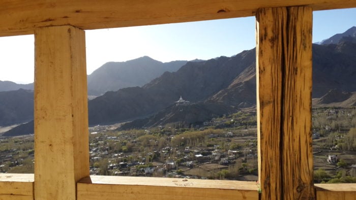 A view of a stupa in Leh, India.