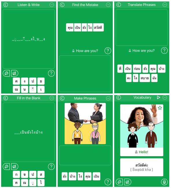 Learn Thai with FunEasyLearn - Seriously Addictive iOS and Android and Windows 10 Apps FunEasyLearn