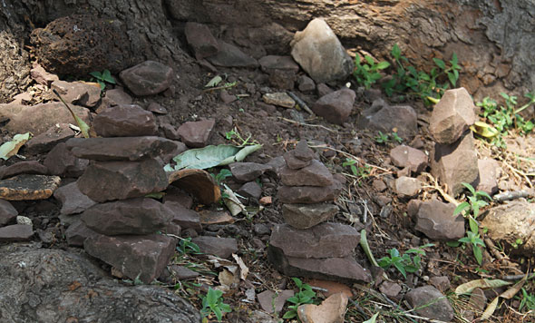 Graffiti at Ancient Khmer Temple in Thailand