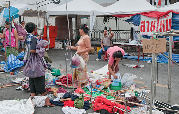 Ratchaprasong en llamas