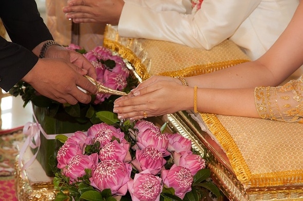 Thai water ceremony The water ceremony