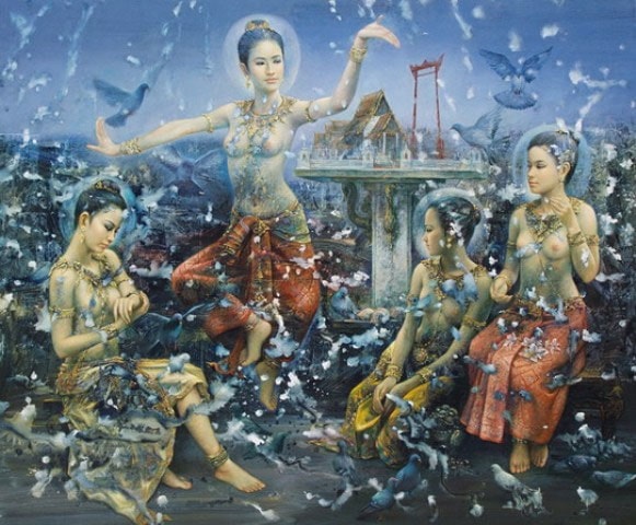 Nang Songkran por el artista tailandés Sompop Budtarad