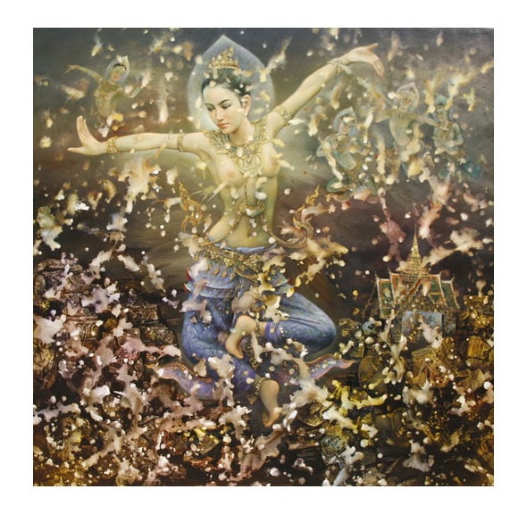 Nang Songkran por el artista tailandés Sompop Budtarad