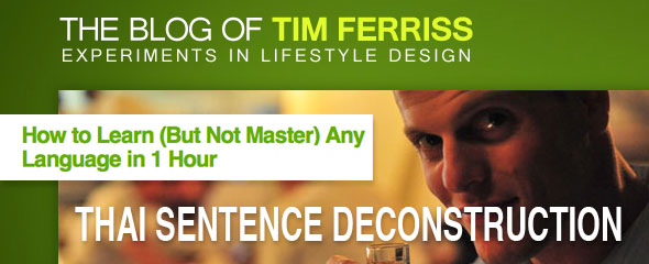 Tim Ferris: Thai Sentence Deconstruction