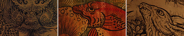 Thai Wat rabbits dragons fish