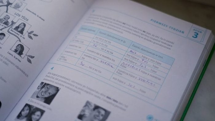 Spanish exercise book