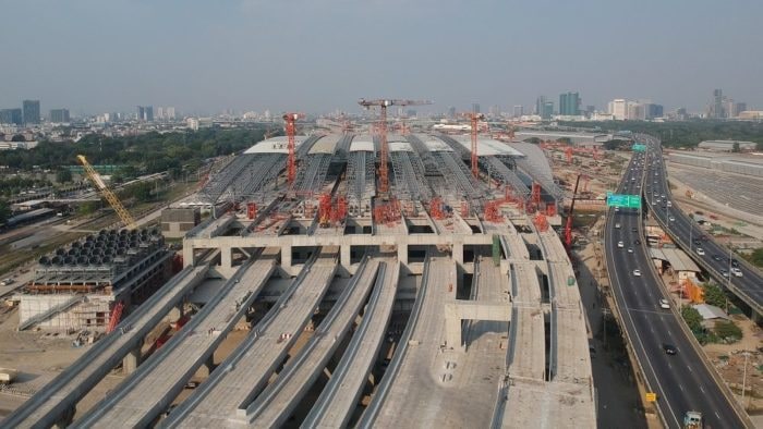 Bang Sue Central Station in construction