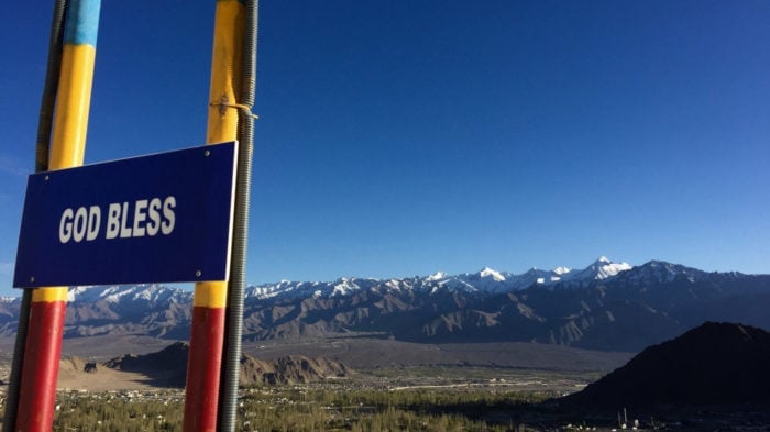 A God bless sign in Ladakh.