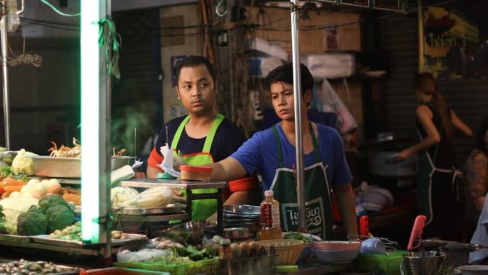 street stall in china town, bangkok