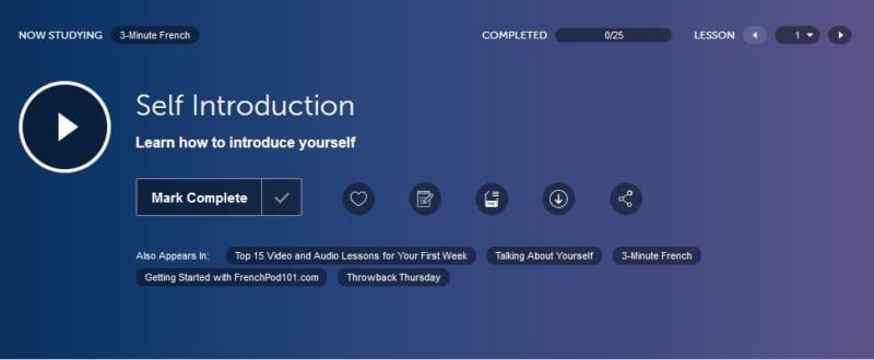 Self Introduction lesson FrenchPod101