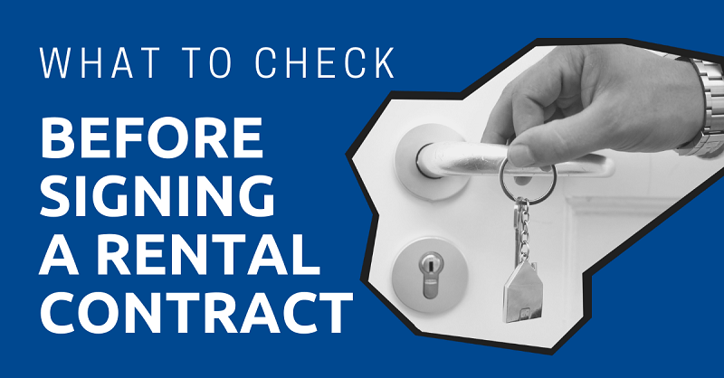 Check Before Signing a Rental Contract