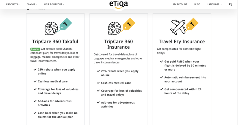 Etiqa Travel Insurance Malaysia: Plan