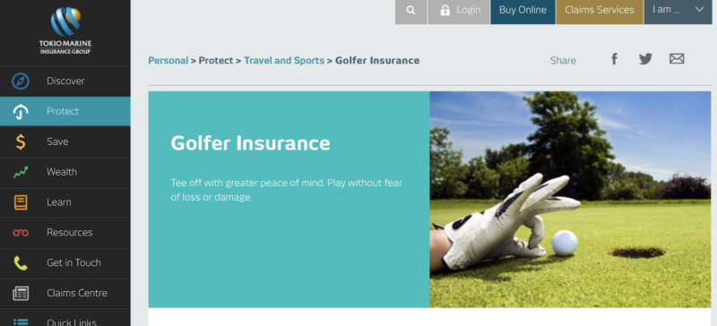 Tokio Marine Travel Insurance Malaysia Golfer Insurance