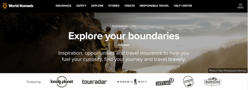 World Nomads international travel insurance providers