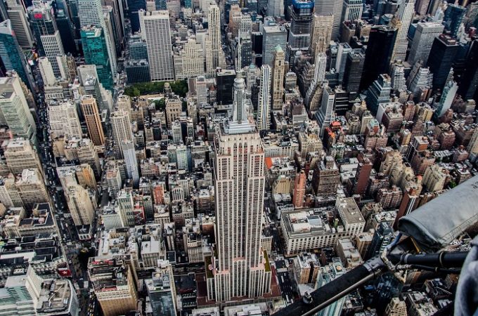 United State city from above