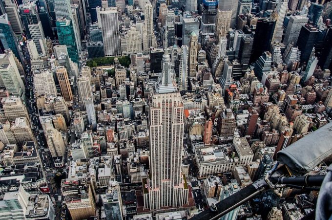 United State city from above