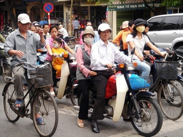 heavy traffic in Vietnam