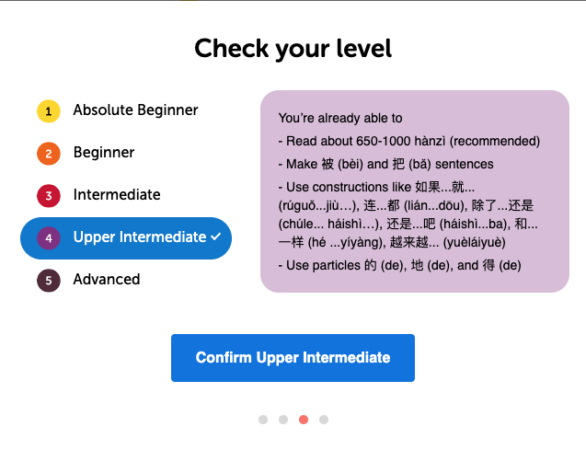 Upper Intermediate level