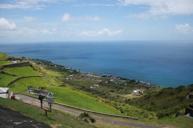 Caribbean sea in St.Kitts & Nevis