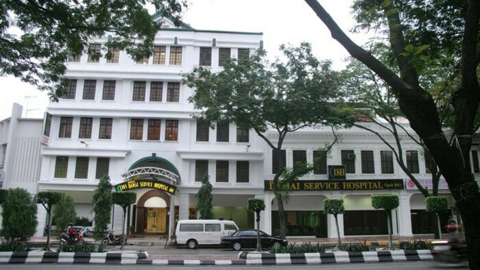 Exterior view of Damai Service Hospital in Malaysia
