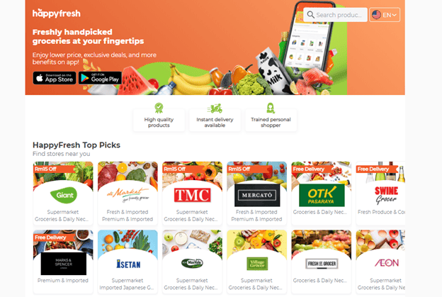 Happy Fresh organic and natural food shops