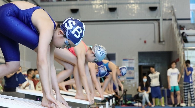 swimming pool in the international school of Beijing