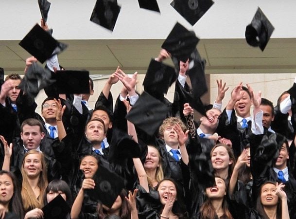 Graduating students at the Shanghai