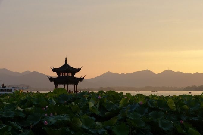 sunset in china