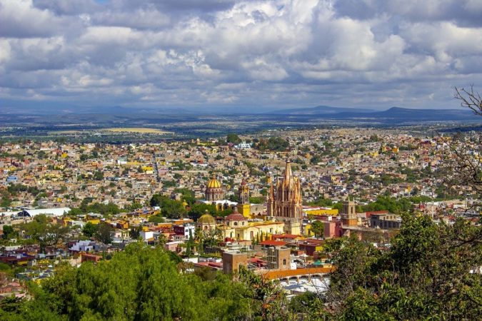 Mexico city and cathedral