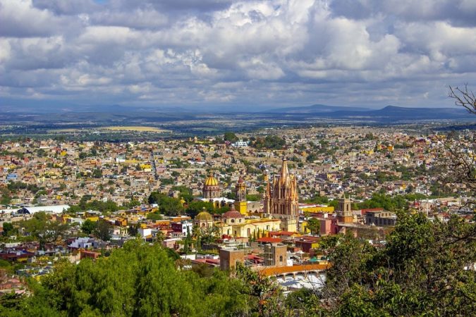 Mexico city and  cathedral