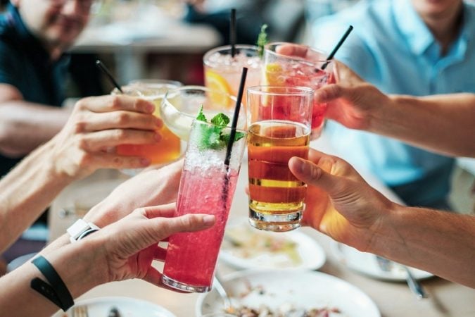 having a party