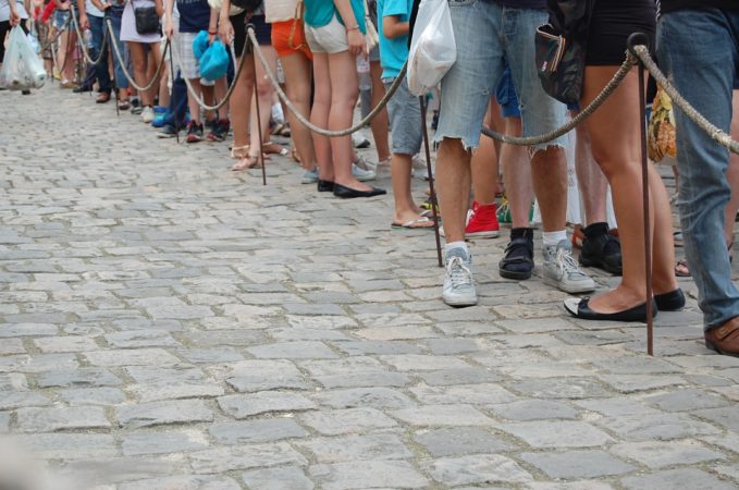 queueing at government offices