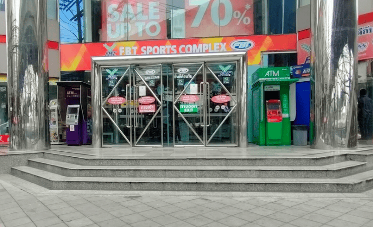 ATMs in front of mall