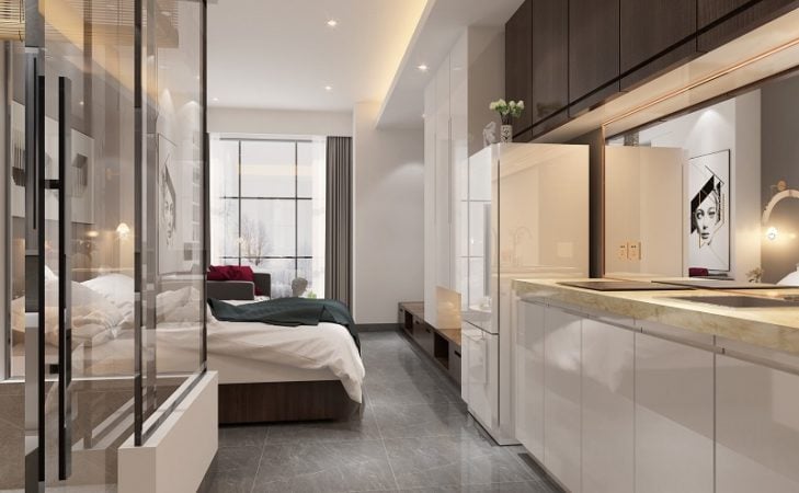 interior design of a serviced apartment in Singapore