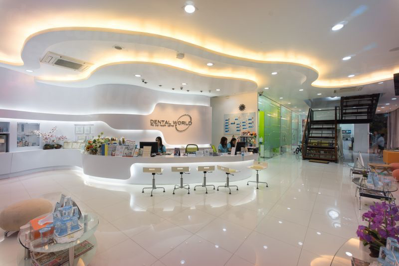 Dental World Clinic modern reception area photo