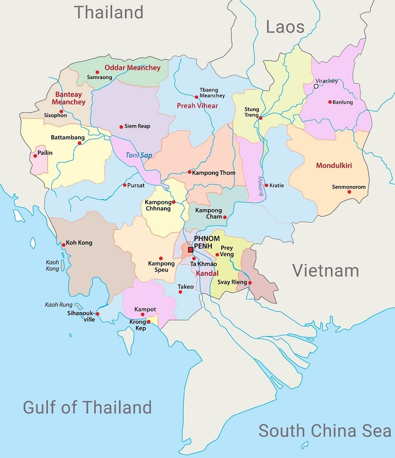 Map of Cambodia