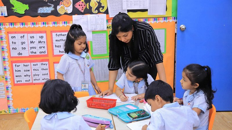 Kindergarten classroom at Global Indian International School