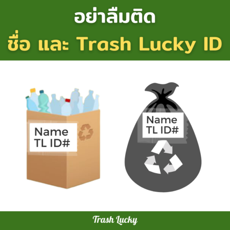 Trash Lucky diagram for how to label recyclable items
