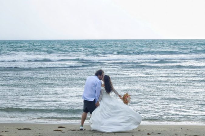 author's wedding on the beach