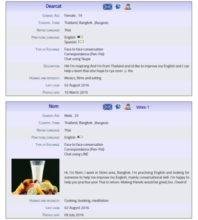 Finding Thai Language Exchange Partners conversation exchange Thai