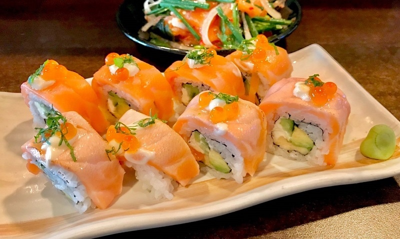 Simple, fresh, delicious sushi rolls can be found at Nagitora Izakaya in Bangkok.