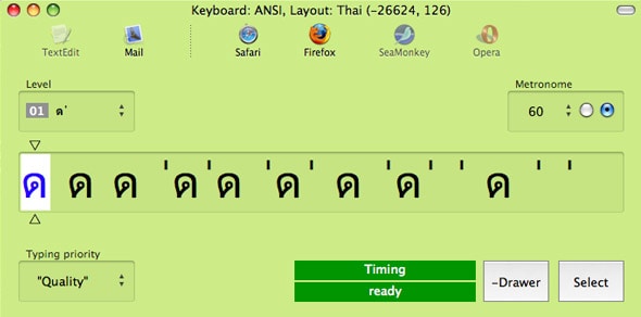 aTypeTrainer4Mac switch Thai typing switch