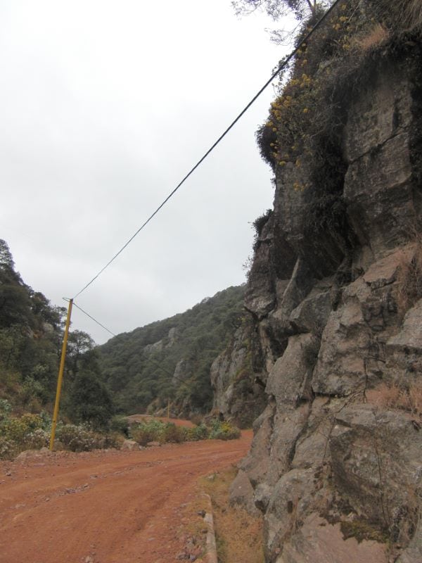 A dust road in Hidalgo